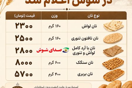 اصلاح نرخ نان در خوزستان/ قیمت‌های جدید نان در شوش اعلام شد ➕ جدول